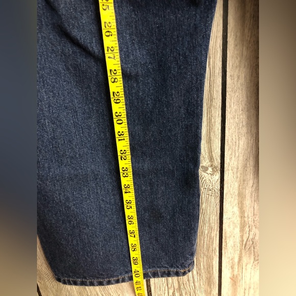 Dickies Blue Jeans Mens 40X29 Regular Fit Dark Blue Denim Zip Up 5 Pocket Logo - Picture 6 of 11